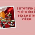 danh sach 6 bi thu thanh uy 28 bi thu tinh uy duoc ban bi thu chi dinh
