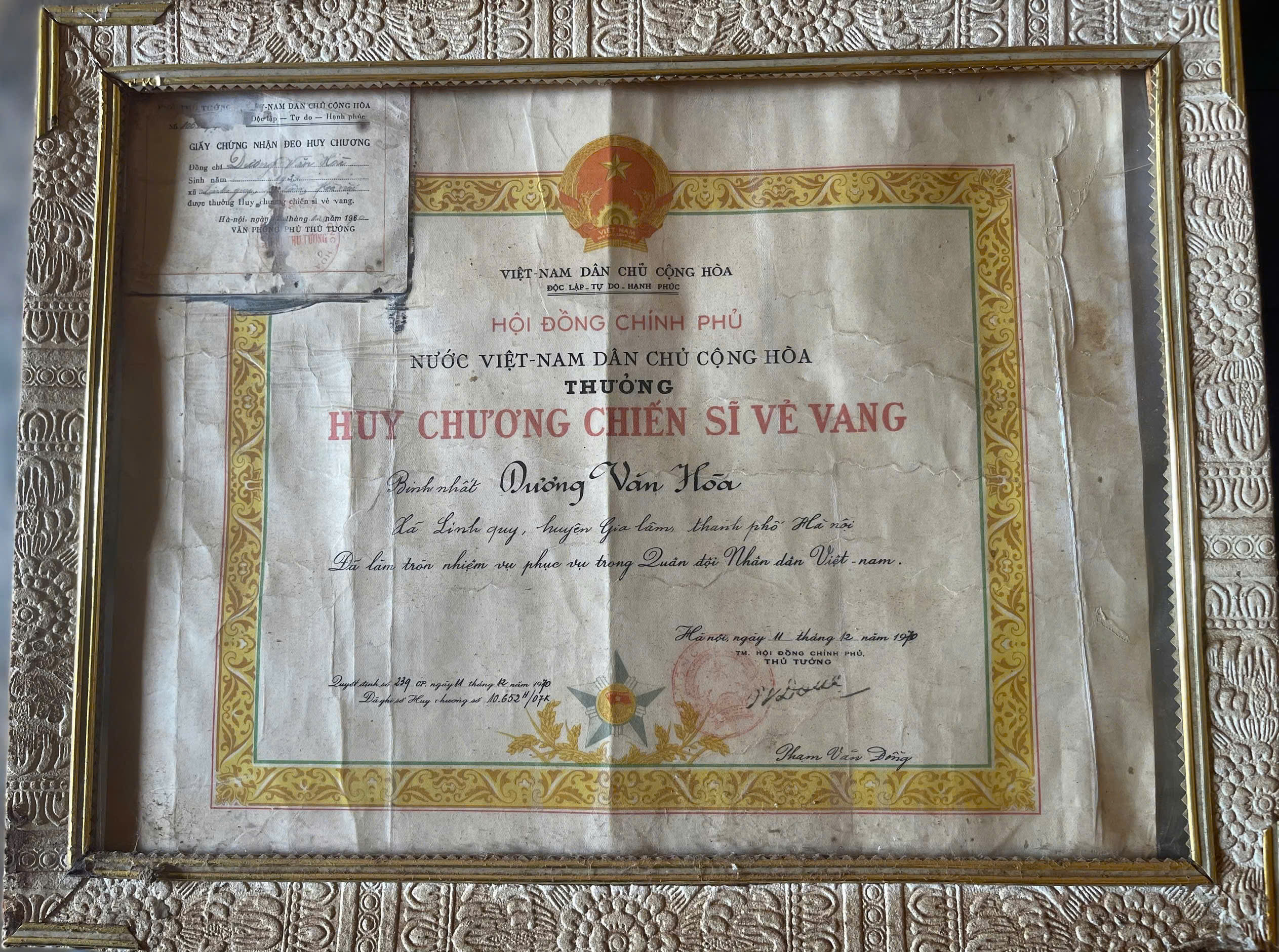 Cựu chiến binh Dương Văn Hòa cuộc chiến chưa bao giờ kết 2 ad466b7c95eb23b57afa 1