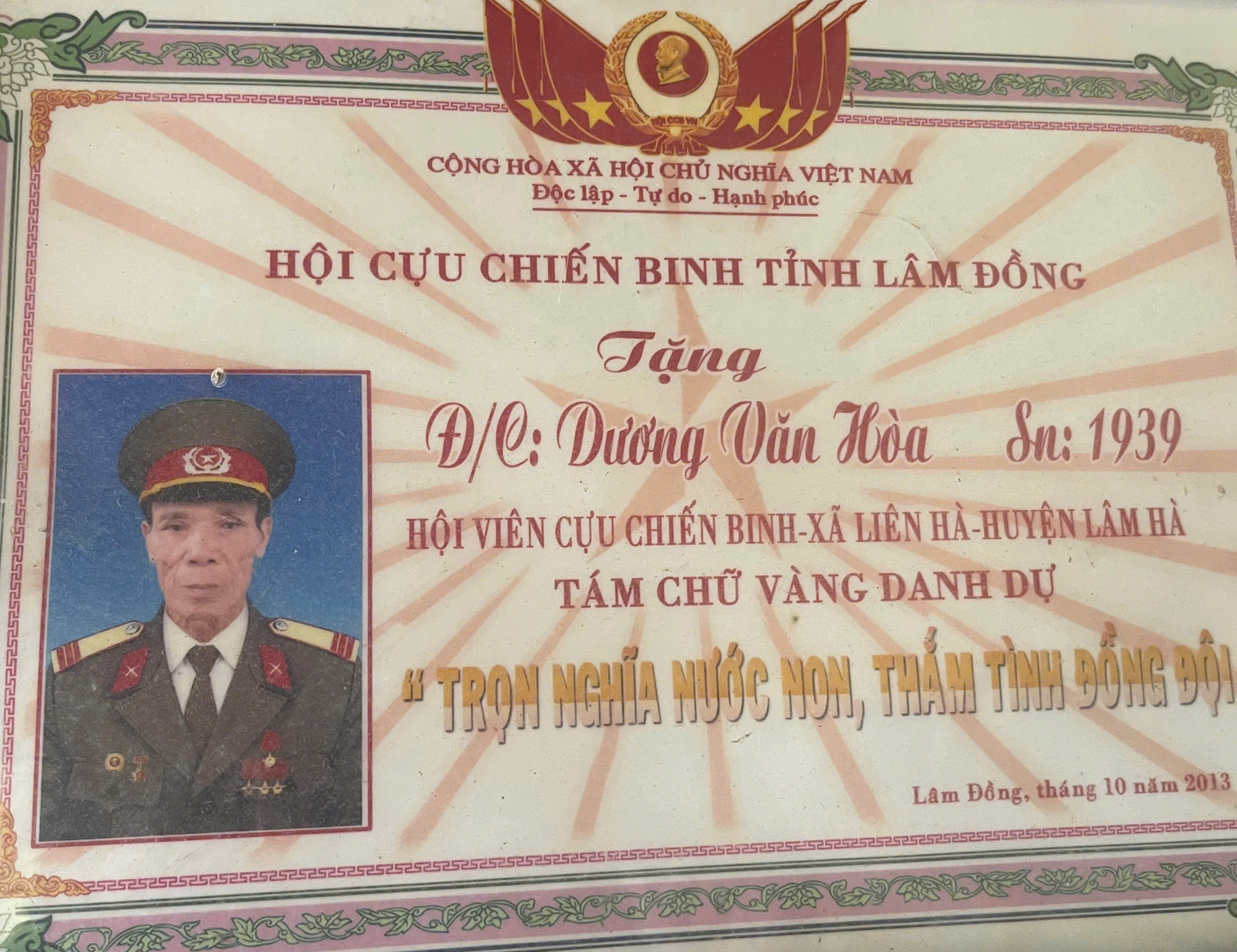 Cựu chiến binh Dương Văn Hòa cuộc chiến chưa bao giờ kết 4 bad2c2ca3c5d8a03d34c