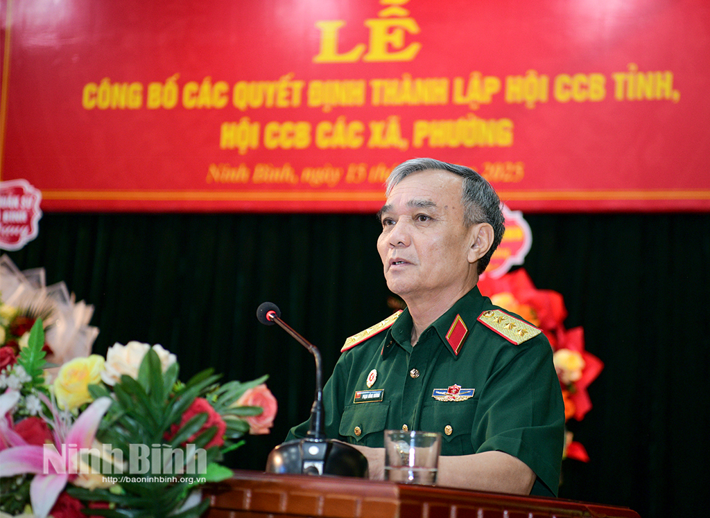 Lễ công bố Quyết định thành lập Hội Cựu chiến binh tỉnh và Hội Cựu chiến binh các xã, phường tỉnh Ninh Bình 4 ccb ph m h ng h ng 1752555720861