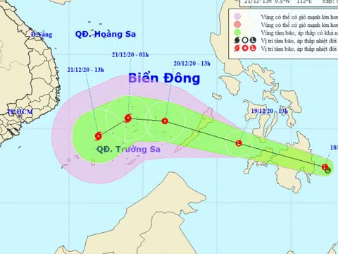 Xuất hiện vùng áp thấp gần Biển Đông