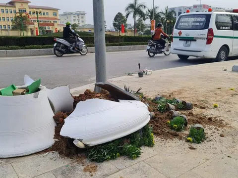 Đâm vào chậu hoa trên vỉa hè, người đàn ông tử vong tại chỗ