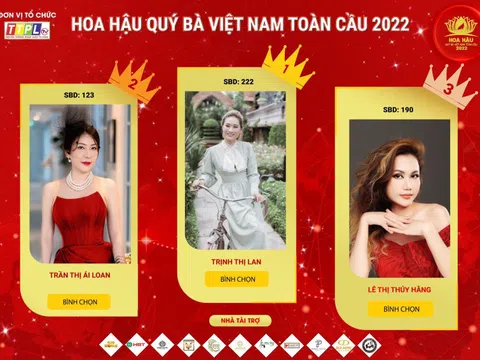 Cuộc đua nảy lửa của Top 5 các nữ doanh nhân trên BXH “Người đẹp được yêu thích nhất” tại Hoa hậu Quý bà Việt Nam Toàn cầu 2022.