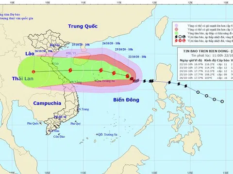 Dự báo đường đi bão số 8 có thể quét vào khu vực Quảng Bình-Quảng Trị