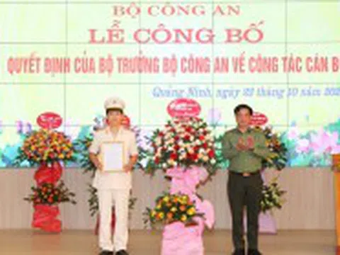 Bộ trưởng Công an bổ nhiệm Phó Giám đốc Công an 2 tỉnh Quảng Ninh và Hưng Yên