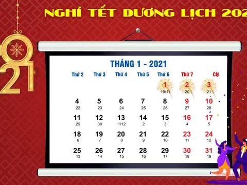 Các ngày nghỉ lễ, Tết trong năm 2021