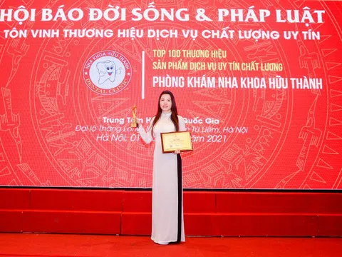 Phòng khám nha khoa hữu thành vinh dự đạt top 100 thương hiệu sản phẩm dịch vụ uy tín chất lượng