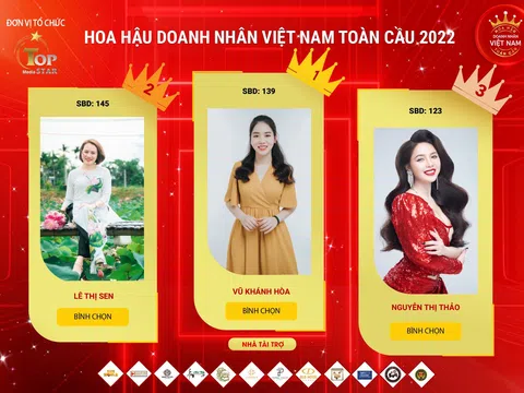 Các nữ doanh nhân đang “bám sát” nhau trên đường đua BXH “Người đẹp được yêu thích nhất”