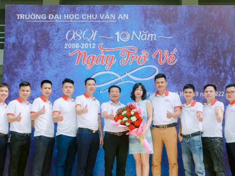 Trường Đại học Chu Văn An: Gặp mặt cựu sinh viên Ngành Quản trị kinh doanh QT08 sau 10 năm ra trường