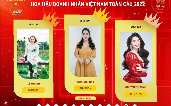 Các nữ doanh nhân đang “bám sát” nhau trên đường đua BXH “Người đẹp được yêu thích nhất”